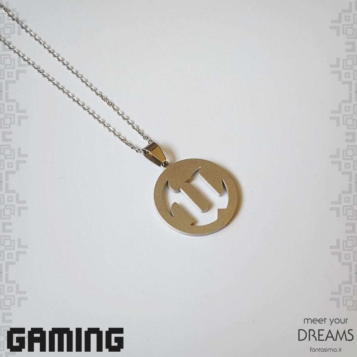 گردنبند استیل نماد unreal engine -مات 