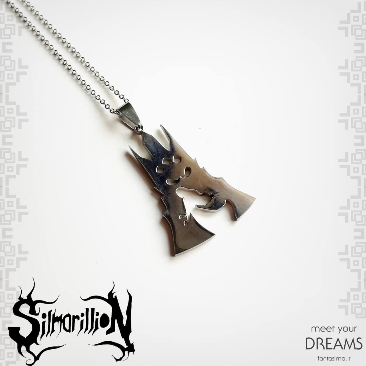 گردنبند استیل لوتین و ملکور